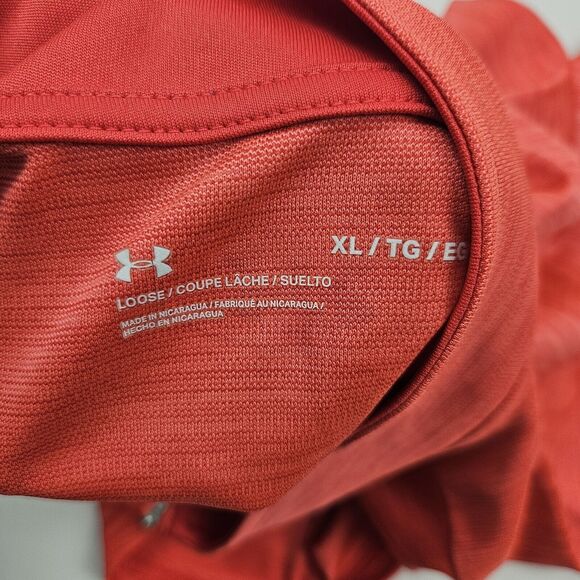 Under Armour Tech 2.0 ½‎ Zip Pullover Shirt Men's XL Loose Fit Long Sleeve Red - Picture 2 of 8